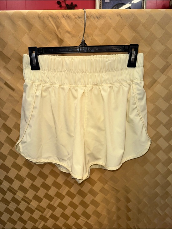 Yogalicious Pants - Yogalicious Light Cream Athletic Running Shorts